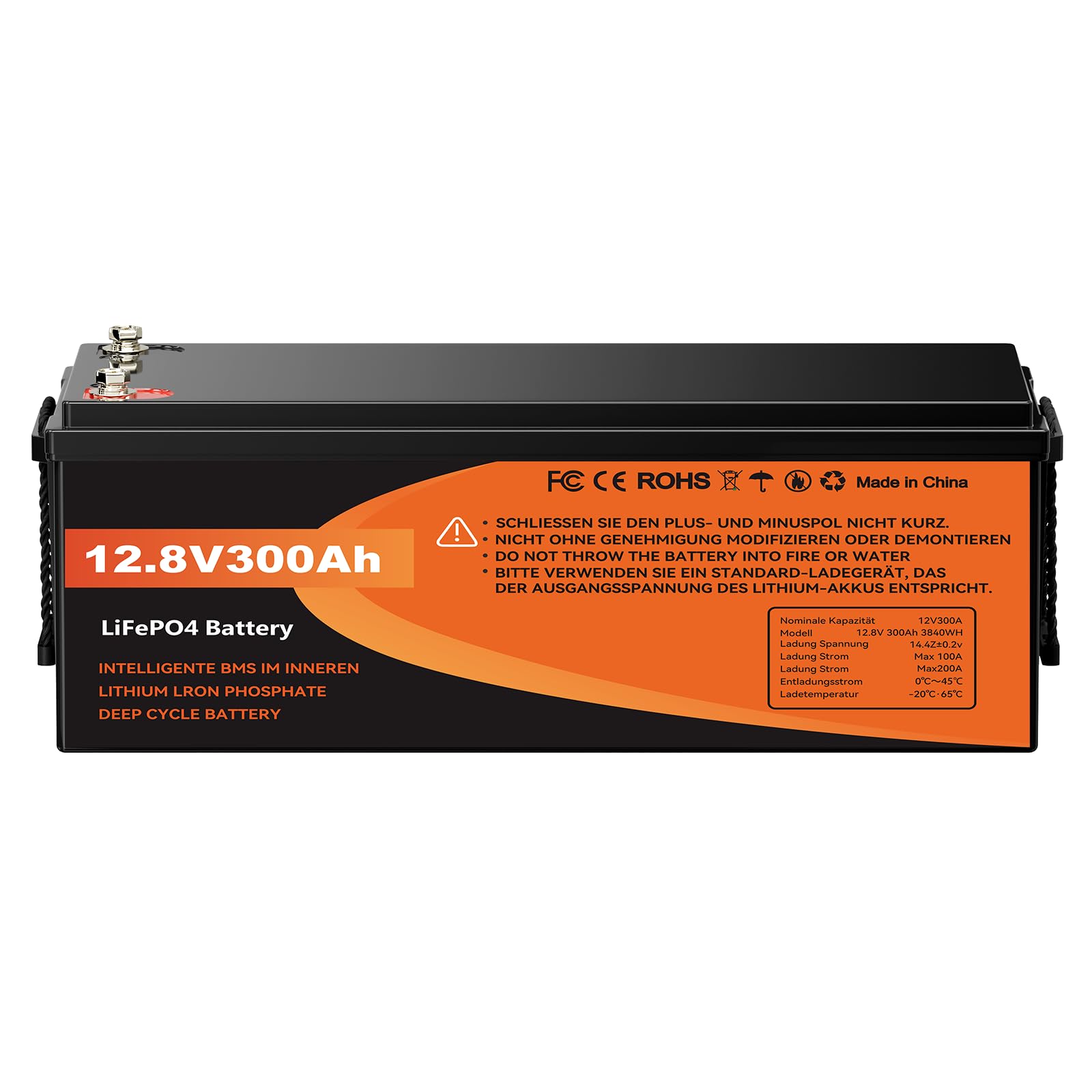 LiFePO4 12V 300Ah Batterie,Deep Cycle Batterien,3840Wh Lithium Akku mit 5000-18000Tiefzyklus,Intelligentem BMS und Abschaltschutz bei Niedrigen Temperaturen für Camping,Solarpanel Kit,Wohnmobil LiFePO4 12V 300Ah Batterie,Deep Cycle Batterien,3840Wh Lithium Akku mit 5000-18000Tiefzyklus,Intelligentem BMS und Abschaltschutz bei Niedrigen Temperaturen für Camping,Solarpanel Kit,Wohnmobil von Cairhornce
