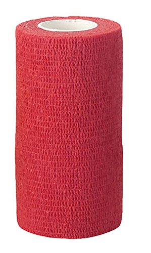 Cajou 12 er Pack selbsthaftende Bandagen für Pferde oder Klauenbandagen (5 cm, rot) von Cajou