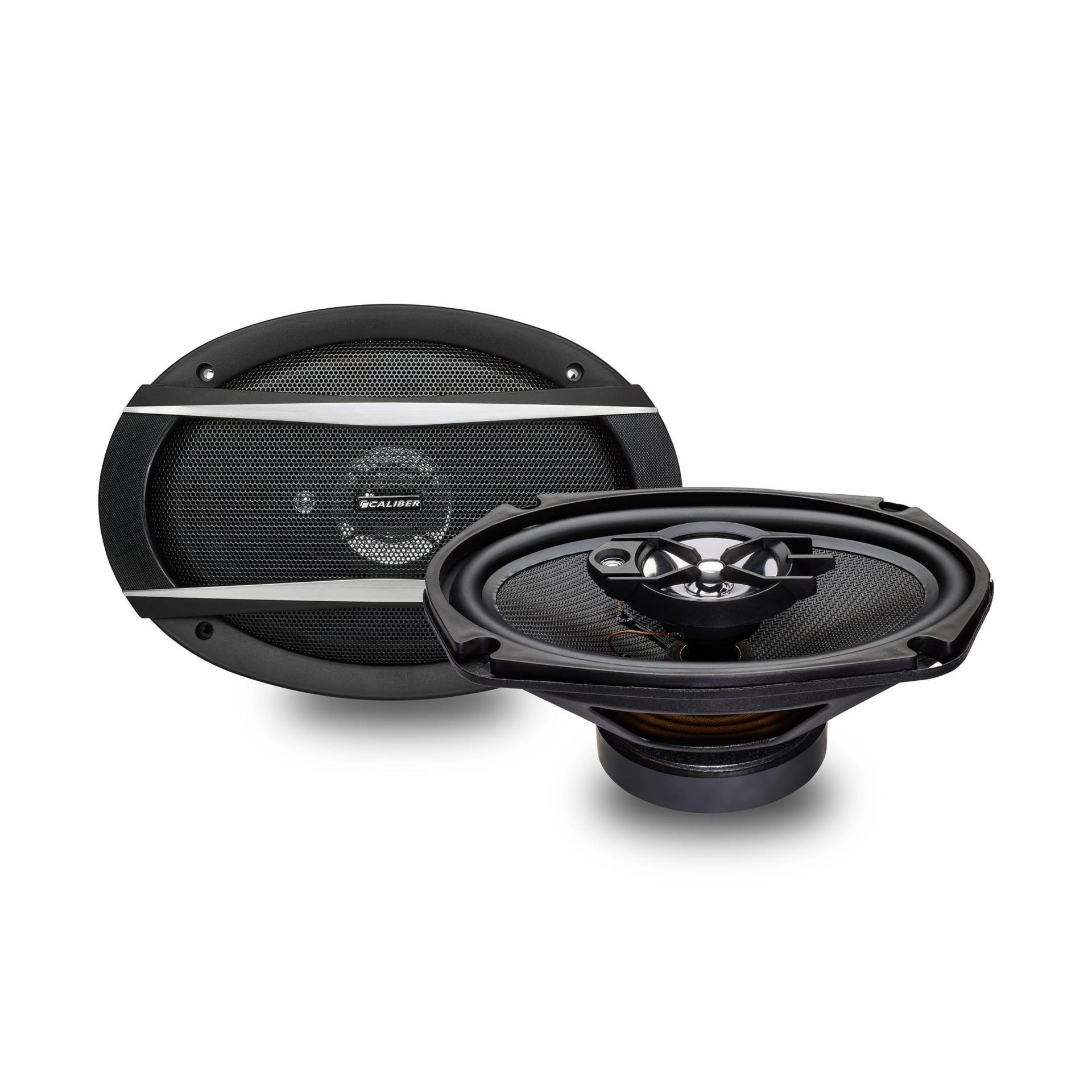 Caliber Auto Lautsprecher Set 150W - 2er Set Lautsprecher Auto - Koaxial Lautsprecher 3-Wege - 55W RMS - inklusive Montagebügel - Schwarz - Ovaler 6x9 cm Caliber Auto Lautsprecher Set 150W - 2er Set Lautsprecher Auto - Koaxial Lautsprecher 3-Wege - 55W RMS - inklusive Montagebügel - Schwarz - Ovaler 6x9 cm von Caliber