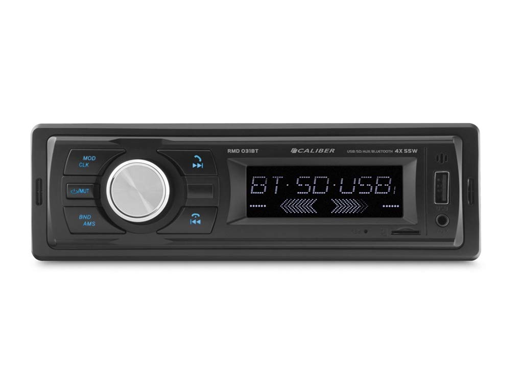 Caliber Autoradio - Auto Radio mit Bluetooth - Aux In - FM- SD - USB - 18 voreingestellte Sender - Mit Freisprechfunktion - 4X 55 Watt - Schwarz - 1 Din Caliber Autoradio - Auto Radio mit Bluetooth - Aux In - FM- SD - USB - 18 voreingestellte Sender - Mit Freisprechfunktion - 4X 55 Watt - Schwarz - 1 Din von Caliber