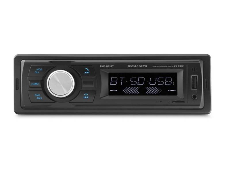 Caliber Autoradio - Auto Radio mit Bluetooth - Aux In - FM- SD - USB - 18 voreingestellte Sender - Mit Freisprechfunktion - 4X 55 Watt - Schwarz - 1 Din von Caliber