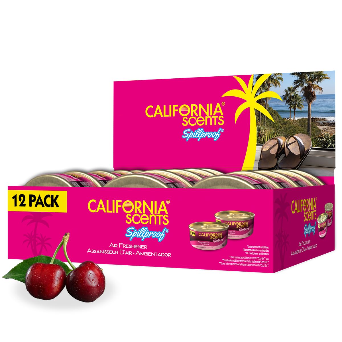 California Scents Car Scents Autoduft Lufterfrischer Duftdosen Air Freshener, Coronado Cherry , 42g (12 Stück) von California Scents