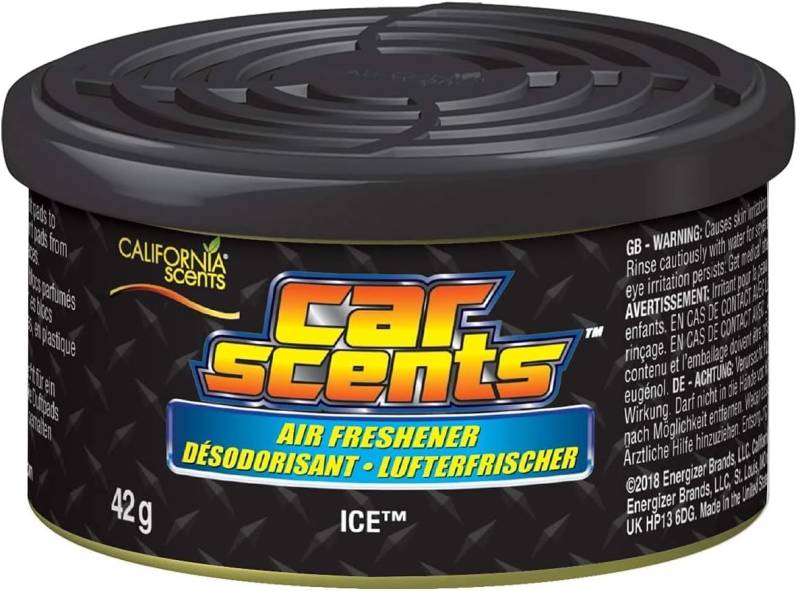 California Car Scents Lufterfrischer - Ice - Dose 42gr schwarz 1 EINHEIT von California Scents