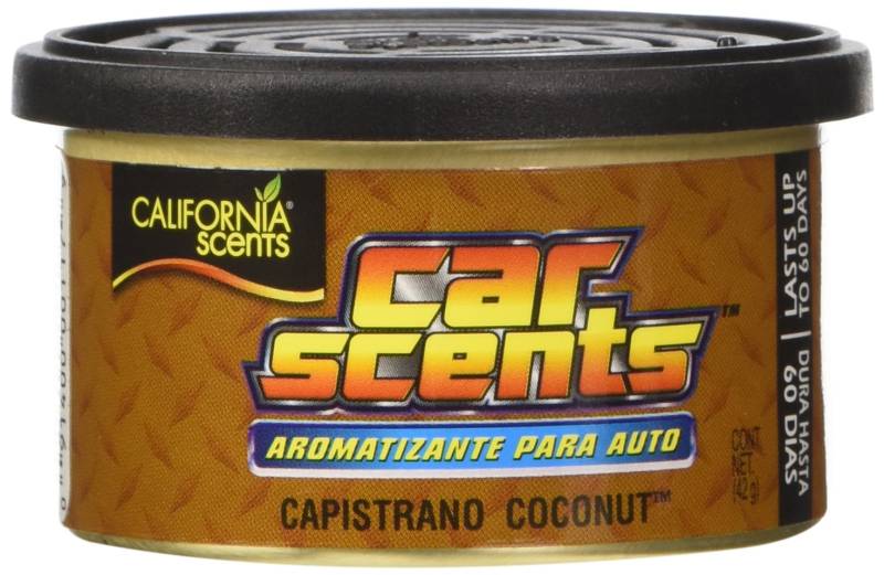 California Scents ccs-416tr Lufterfrischer, Kokosnuss Scents (Pack von 4) Langlebig Erfrischende Duft, umweltfreundlich, leichtes Bio Produkt recycelbar, verstellbare Belüftete Deckel, Tablett von 4 Kanister von California Scents