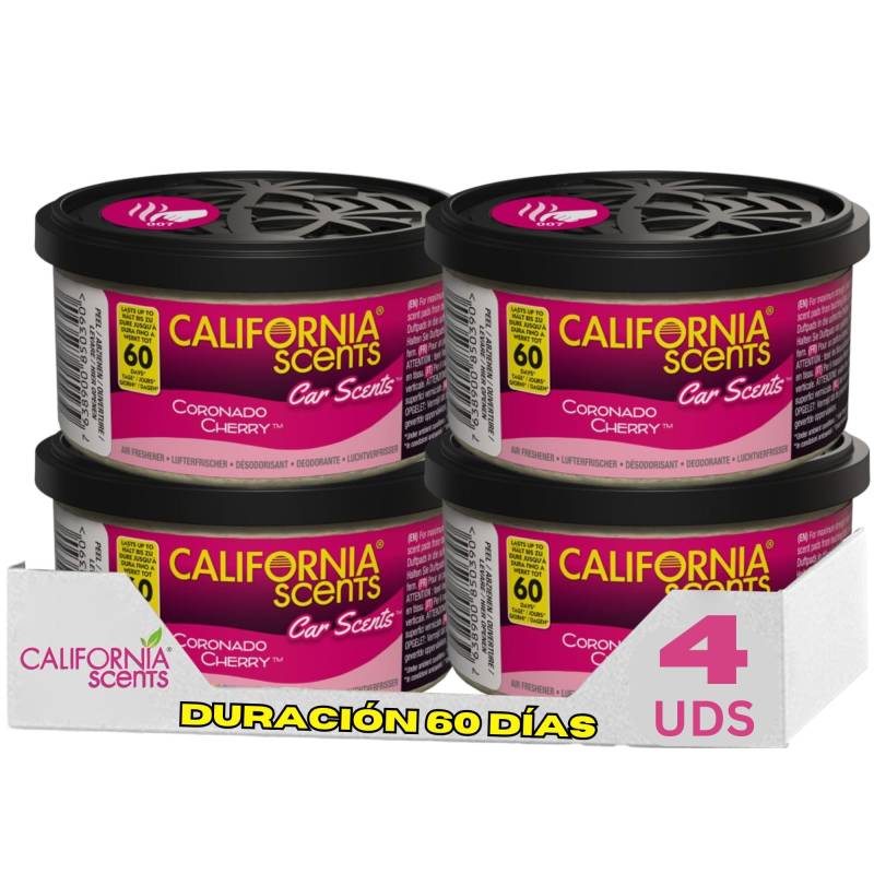 California Car Scents California Scents CCS-446TR Lufterfrischer „Coronado Cherry“, 4 Stück, Violet, Set of 4 von California Scents