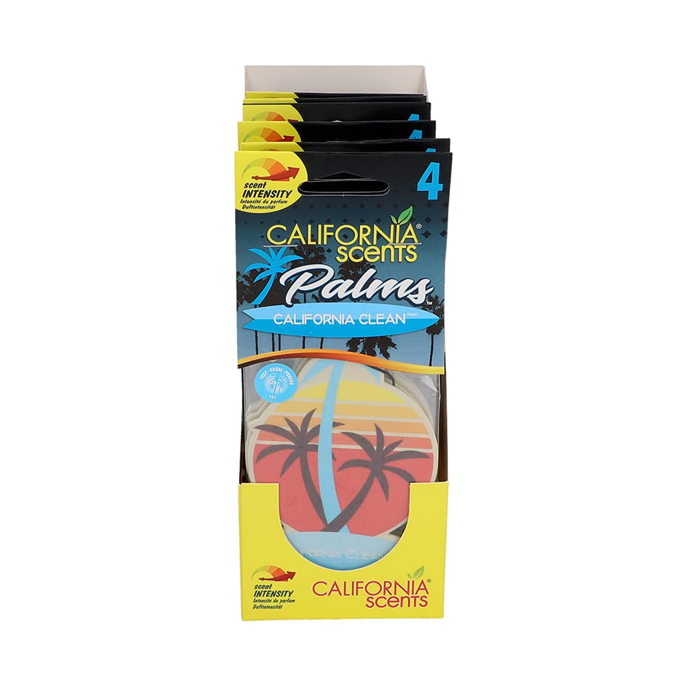 Palms Lufterfrischer California Clean, 4 Stück von California Scents