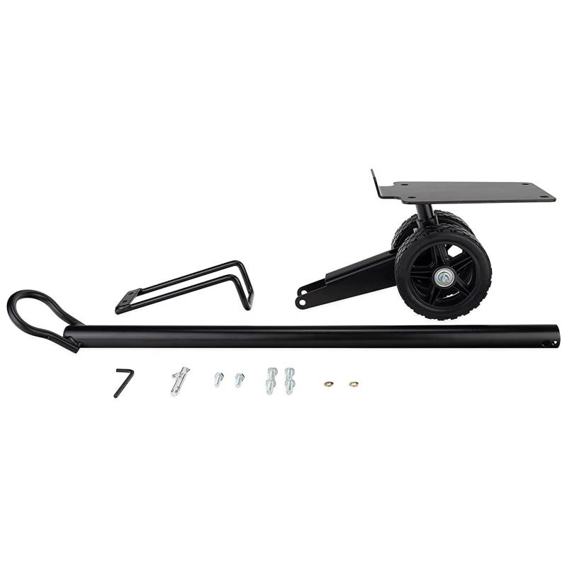 Camco Rhino Lenkbares Radkit für 28- und 36-Gallonen Rhino RV Tote Tanks – Mit pannensicheren lenkbaren Vorderrädern, 61 cm Zugstange und weiteren Wohnmobil-Zubehörteilen (39011) von Camco