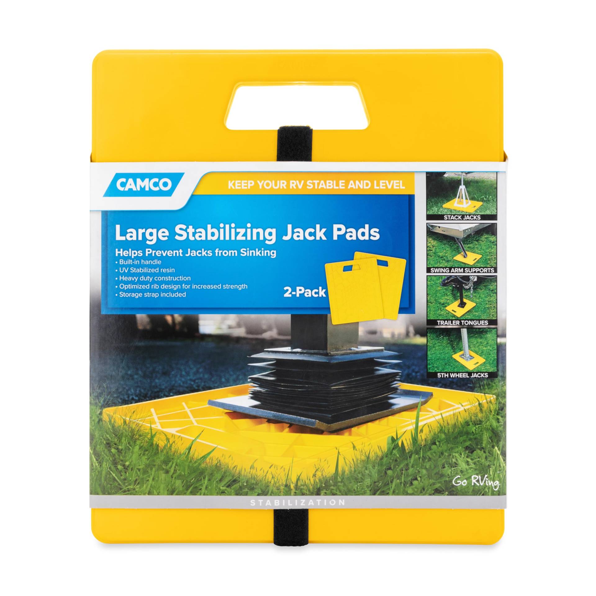 Camco 44541 Große Unterlegplatten für Wagenheber und Wohnwagenstützen, 2 Stück Camco 44541 Große Unterlegplatten für Wagenheber und Wohnwagenstützen, 2 Stück von Camco