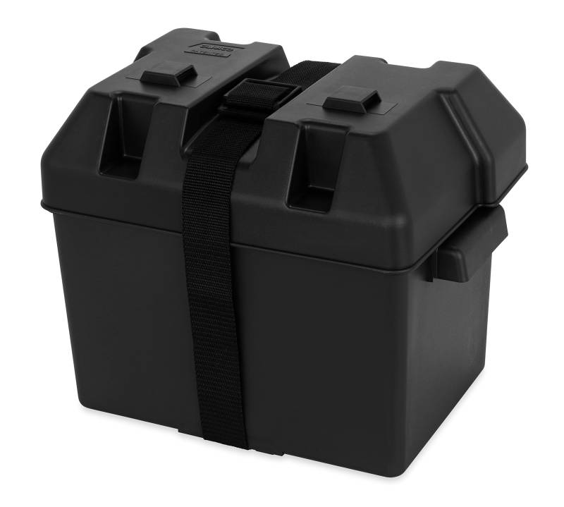 Camco Heavy Duty Battery Box with Straps and Hardware - Group 24 |Safely Stores RV, Automotive, and Marine Batteries |Durable Anti-Corrosion Material | Measures 7-1/4" x 10-3/4" x 8" | (55363) von Camco