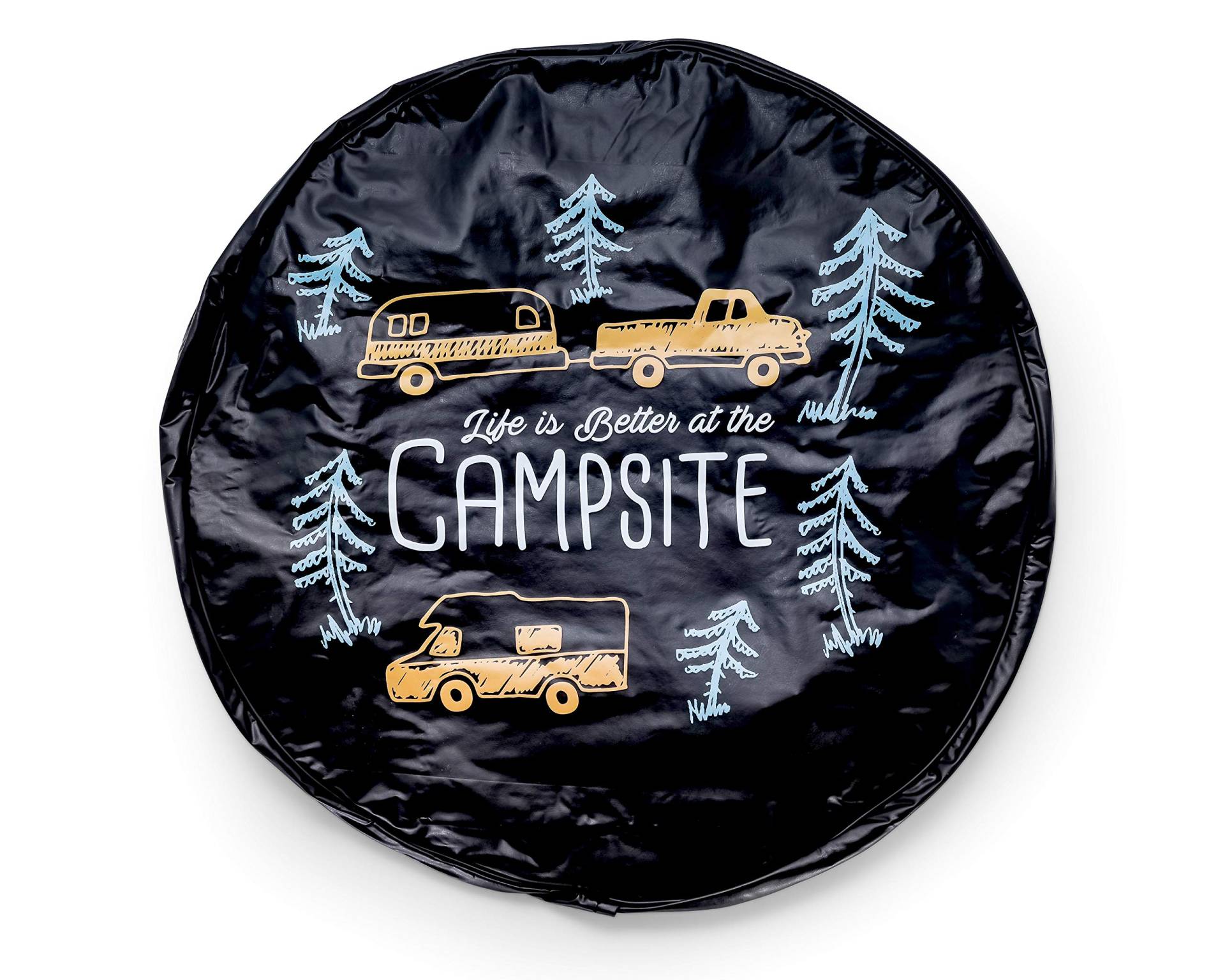 Camco Life is Better at Campsite 27" Vinyl Cover with Elastic Hem-Durable Design Keeps Dirt, Rain, and Sun Away from Your Spare Tire (53292) von Camco