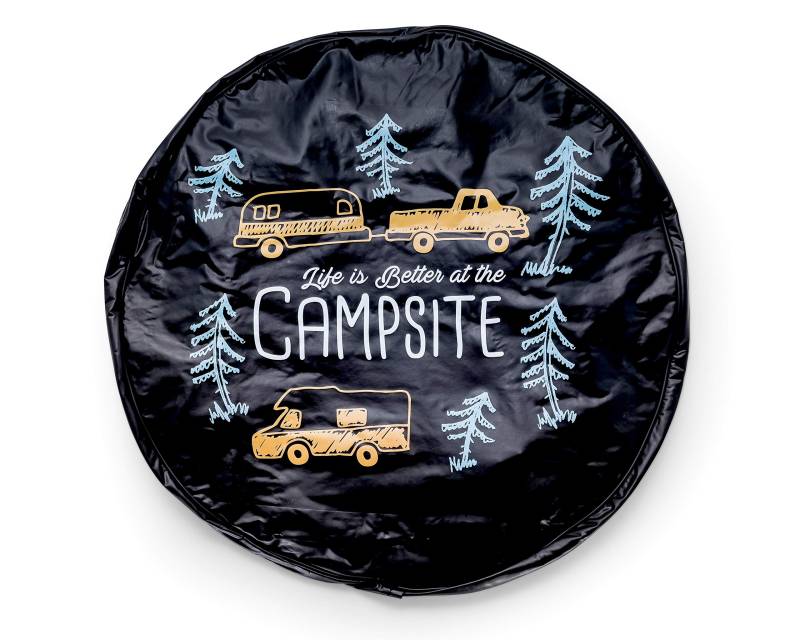 Camco Life is Better at Campsite 27" Vinyl Cover with Elastic Hem-Durable Design Keeps Dirt, Rain, and Sun Away from Your Spare Tire (53292) von Camco