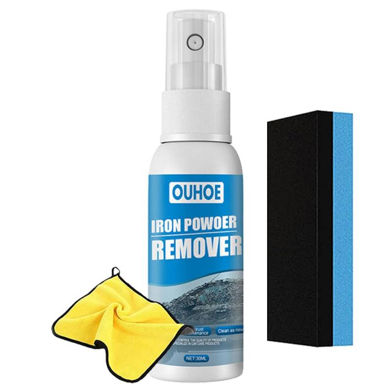 OUHOE Iron Powder Remover, Car Rust Removal Spray for Car, Rust Inhibitor Derusting Spray, for Rust Removal of Various Metal Automobile (1p-30ml) von Camic