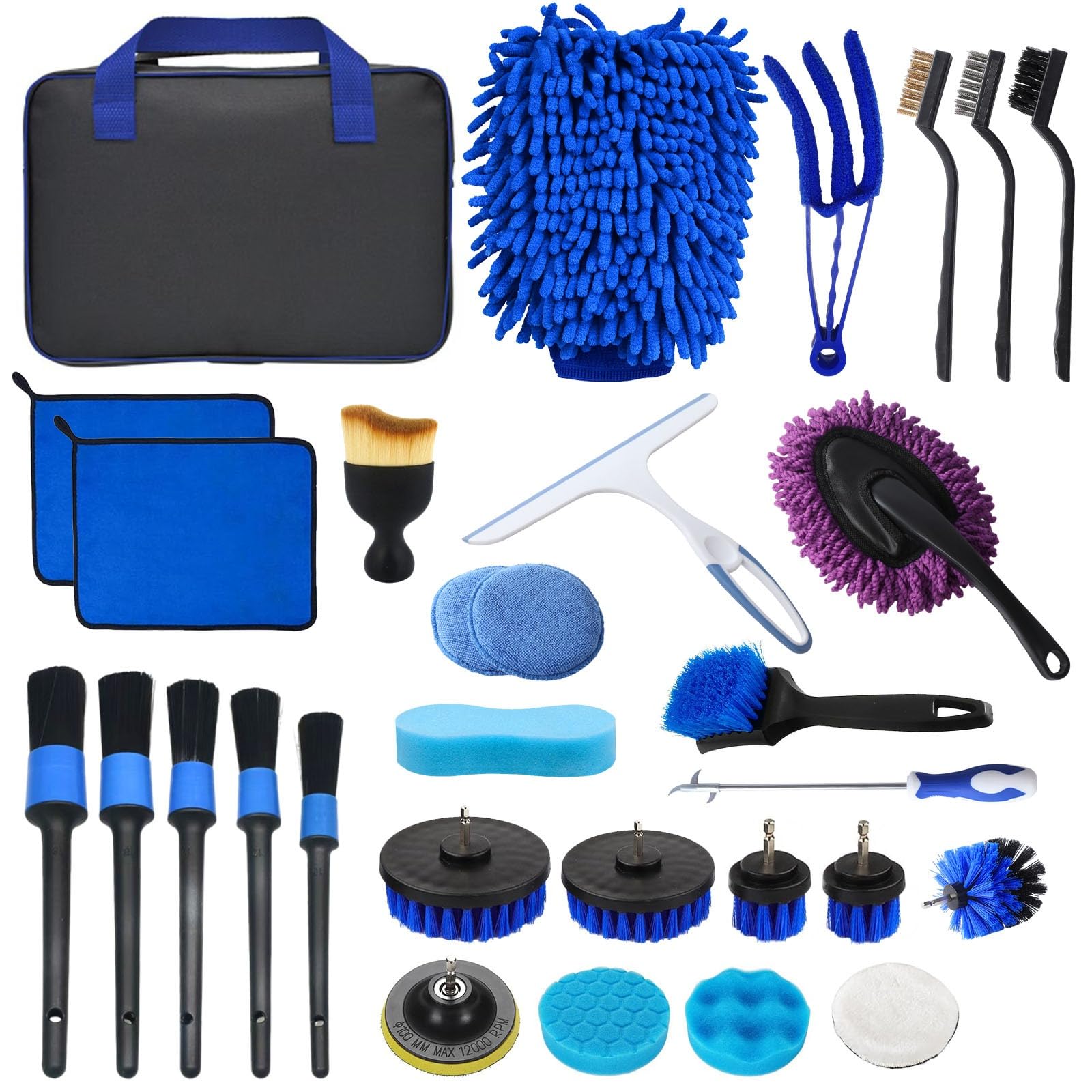 Camiraft Auto Reinigungsset,30PCS Auto Waschen Set, Autopflege Set Auto Putz Set mit Detailing Pinsel für Auto Reinigung Innenraum und Außen, Lüftungsschlitz, Motor, Rädern, Haushaltsreinigung Camiraft Auto Reinigungsset,30PCS Auto Waschen Set, Autopflege Set Auto Putz Set mit Detailing Pinsel für Auto Reinigung Innenraum und Außen, Lüftungsschlitz, Motor, Rädern, Haushaltsreinigung von Camiraft