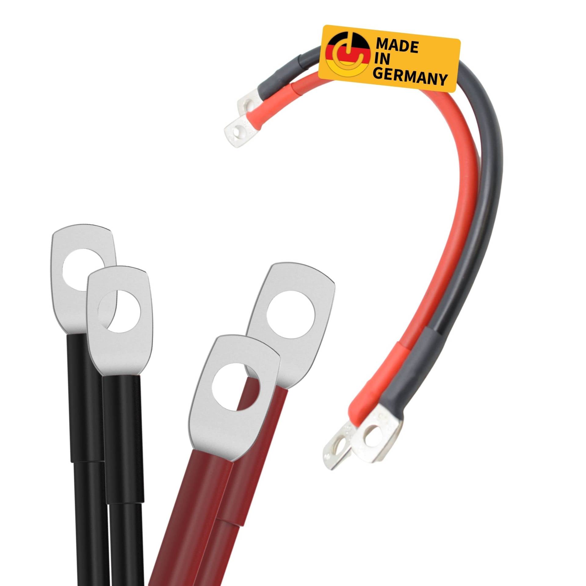 CAMPERPOWER | 2x0,3m Anschlusskabel für Batterie | Kabelsatz zur Verbingung von zwei Batterien | M8 Batterieanschlussöse I 35mm² | Verbindungskabel für Camper l MADE IN GERMANY CAMPERPOWER | 2x0,3m Anschlusskabel für Batterie | Kabelsatz zur Verbingung von zwei Batterien | M8 Batterieanschlussöse I 35mm² | Verbindungskabel für Camper l MADE IN GERMANY von CamperPower