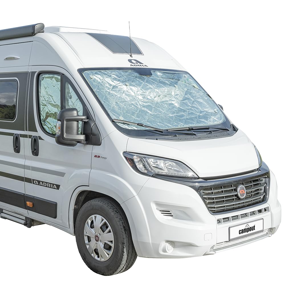 Campout Thermomatten Set für FIAT Ducato X290 ab 2014 - Isolierende Fensterfolie - 7-lagiges Material - Isolierende Fensterfolie - Gegen Hitze und Kälte - Inkl. Befestigungssauger - 3 Stück Campout Thermomatten Set für FIAT Ducato X290 ab 2014 - Isolierende Fensterfolie - 7-lagiges Material - Isolierende Fensterfolie - Gegen Hitze und Kälte - Inkl. Befestigungssauger - 3 Stück von Campout