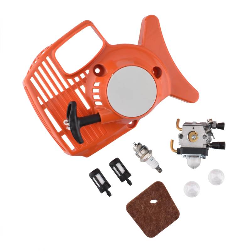 Cancanle Rückstoß Anlasser Vergaser Luft Kraftstoff Filter Kit für STIHL FS55 FS46 FS45 FS38 FC55 HL45 KM55 FS 55 Rasenmäher von Cancanle