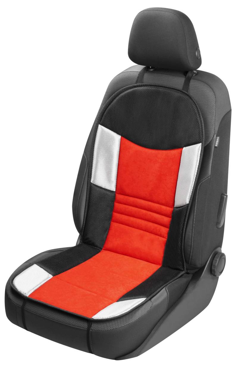 Auto Sitzauflage, Autositzschoner Hunt, PKW Sitzschoner rot schwarz, atmungsaktiv 11667 von Walser