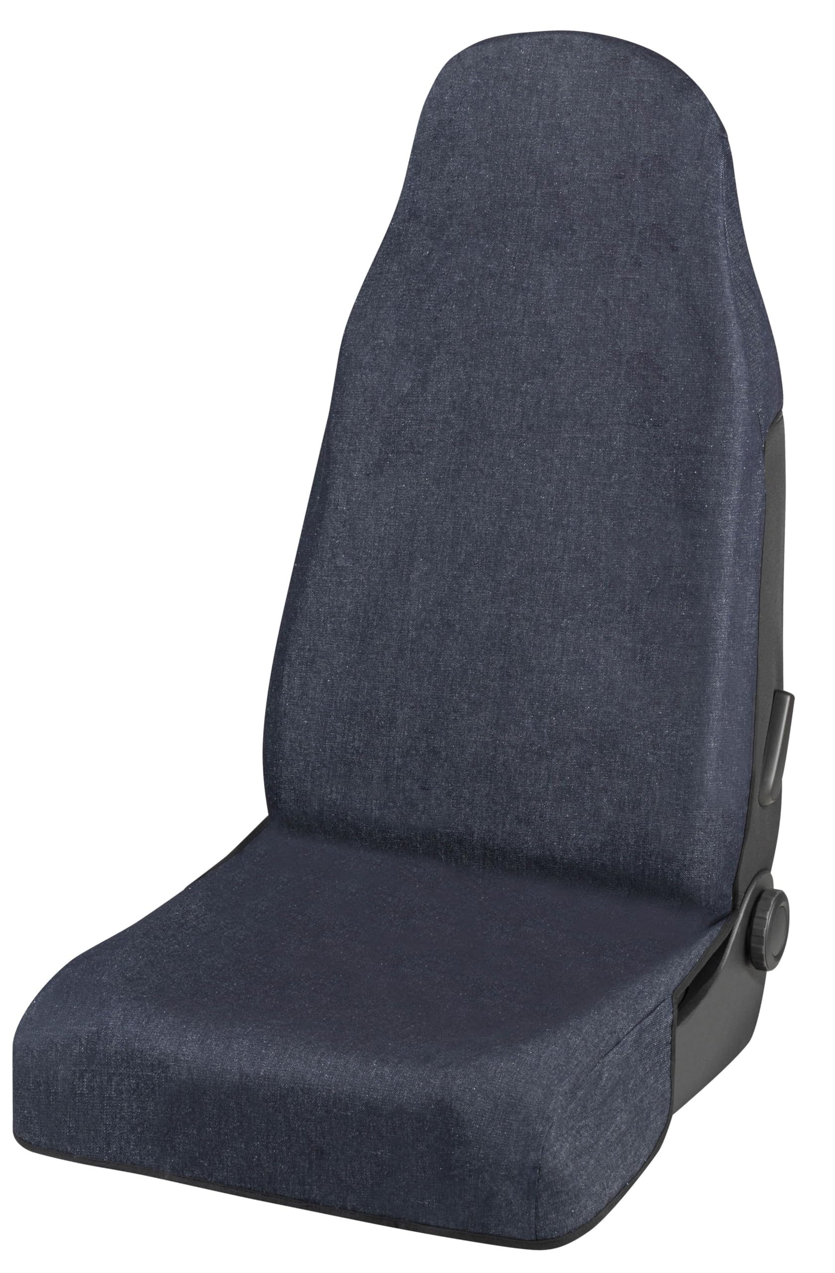 CarComfort Autositzbezug Jeans blau für einen Vordersitz, Schonbezug universal passend, PKW-Sitzbezug 47024 von Walser