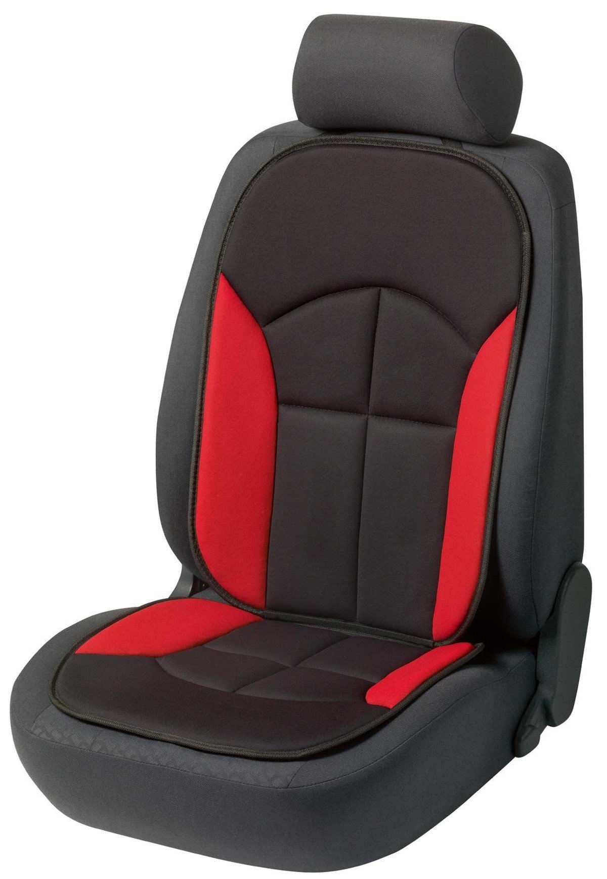 CarComfort Bequeme Universal Auto Sitzauflage Novara rot, hohes Rückenteil, 30 Grad waschbar, alle PKW von CarComfort