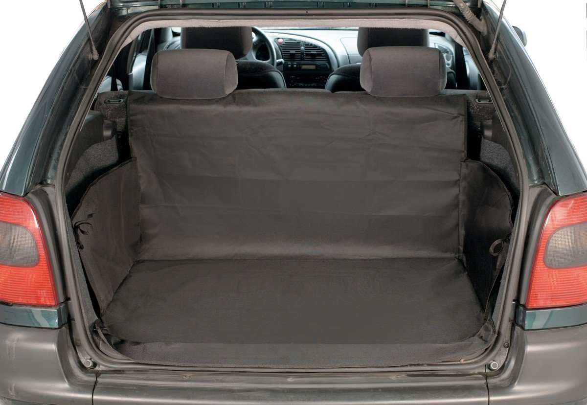 CarComfort praktische Polyester Kofferraum Auto Schon Decke, Hundematte schwarz 102x70 cm, für Kofferraum+Rücksitzlehnen von CarComfort