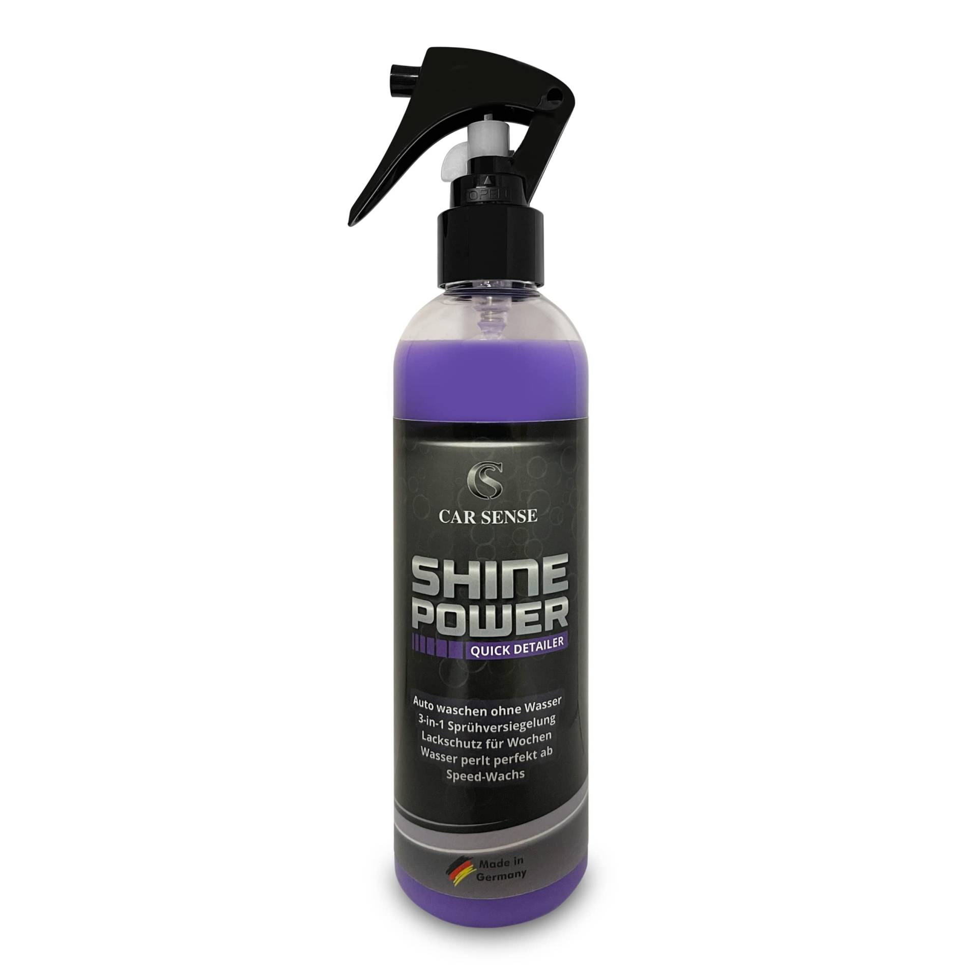 Car Sense Shine Power Quick Detailer Speed-Wachs 0,25L 3 in 1 Autolack-Reiniger I Schnellversiegelung I Schnellglanz zum Sprühen I Lackpflege Car Sense Shine Power Quick Detailer Speed-Wachs 0,25L 3 in 1 Autolack-Reiniger I Schnellversiegelung I Schnellglanz zum Sprühen I Lackpflege von Car Sense