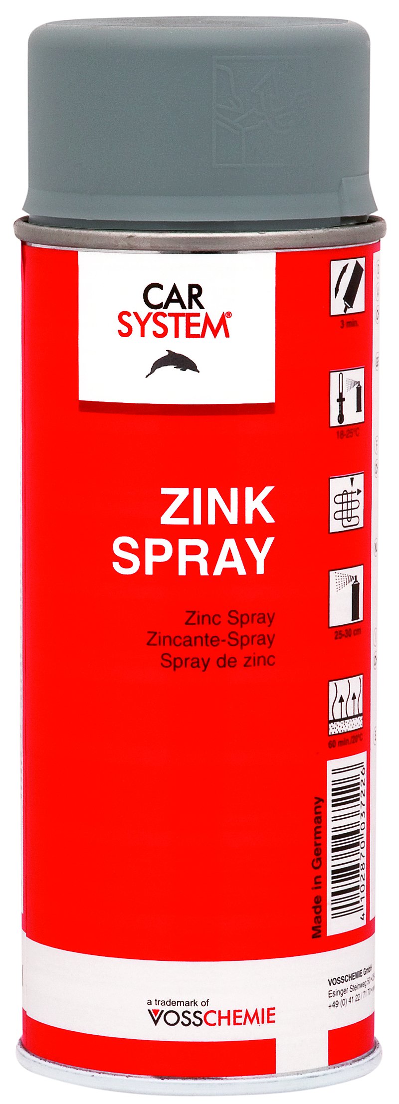 CAR SYSTEM Korrosionsschutz Zink-Spray grau 400 ml 126.030 von CAR SYSTEM