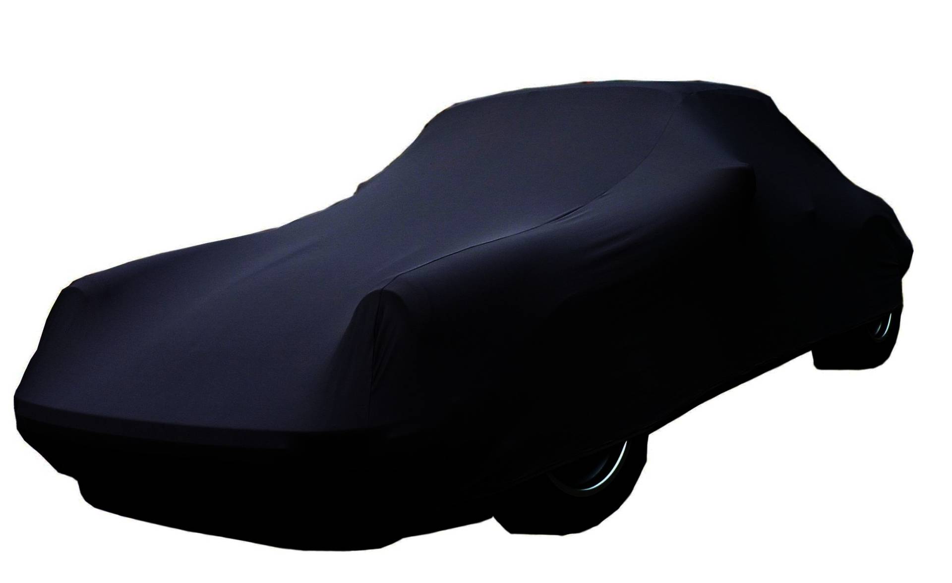 Car-e-Cover, Autoschutzdecke Perfect Stretch, elegant formanpassend, atmungsaktiv für den Innenbereich Farbe Schwarz von Car-e-Cover