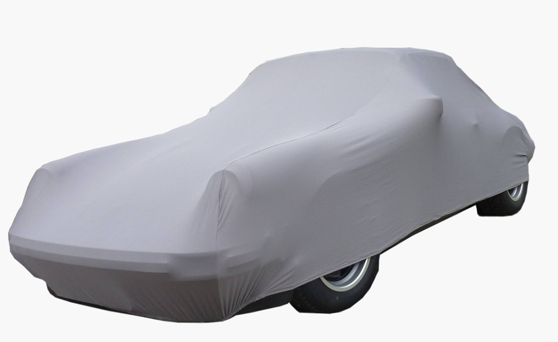 Car-e-Cover, Autoschutzdecke Perfect Stretch, elegant formanpassend, atmungsaktiv für den Innenbereich Farbe Silbergrau von Car-e-Cover