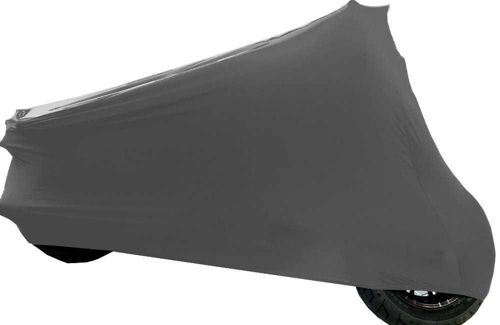 Car-e-Cover Indoor Premium Motorrad Abdeckung, unsere formanpassende Motorradplane Perfect Stretch, eine Schutzhülle für innen, Abdeckplane in 3 Farben & 3 Größen (Silbergrau, XL-XXL) von Car-e-Cover