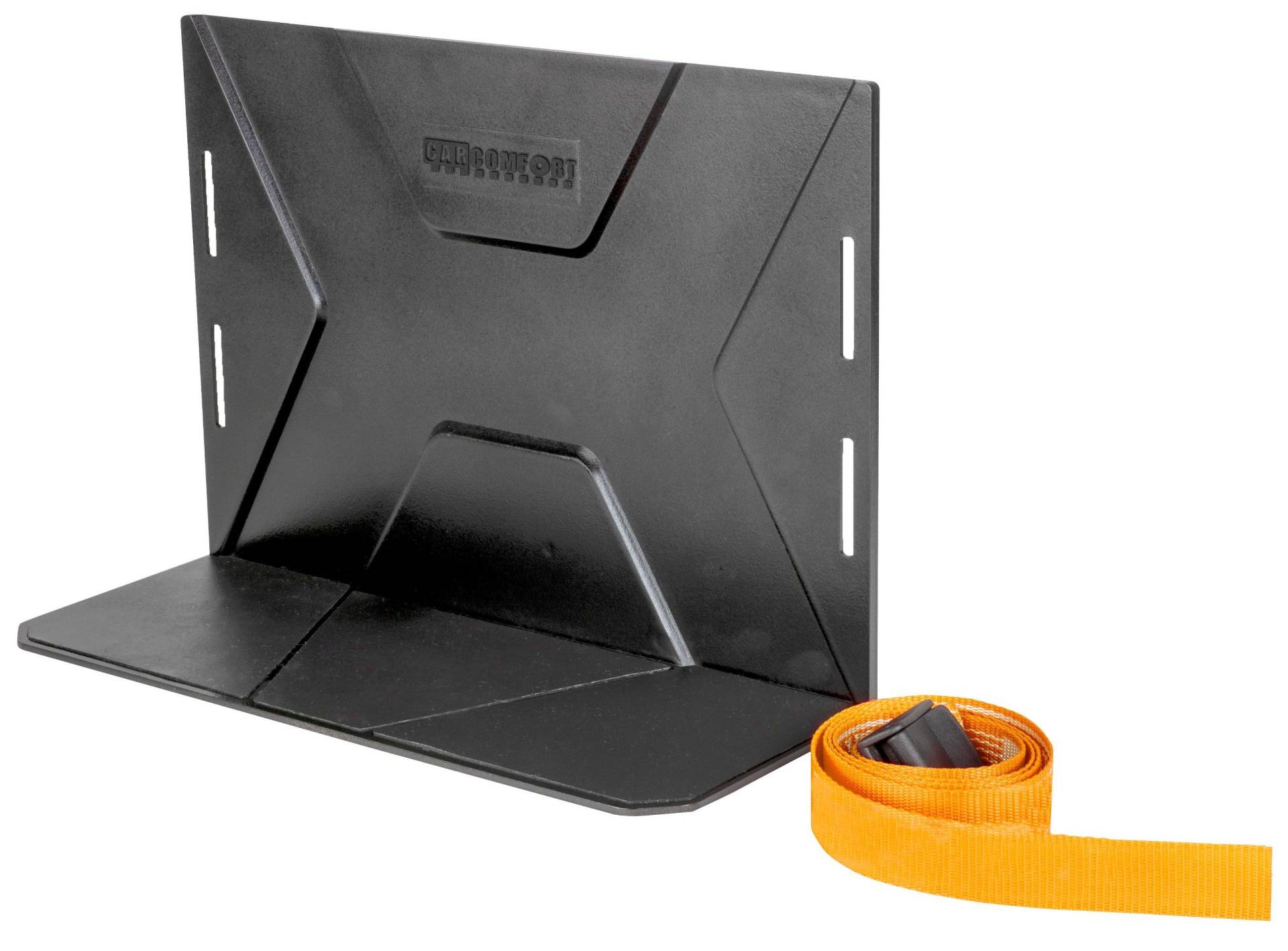 Kofferraum Ordnungshelfer FastFix L, Ladungshilfe mit Gurt schwarz/orange von CarComfort