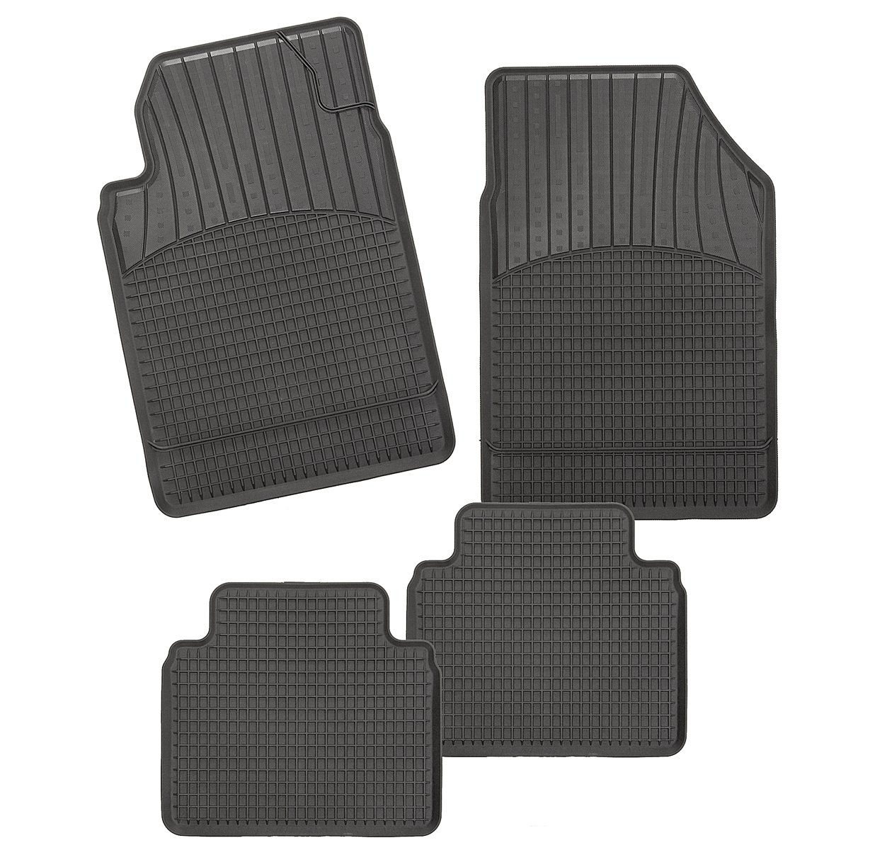 CarFashion Allwetter Schalenmatte A1, Auto Fussmatten Set in schwarz, 4-teilig, ohne Mattenhalter für Citroen C4 Aircross, Baujahr 06/2012-00/0000 von CarFashion