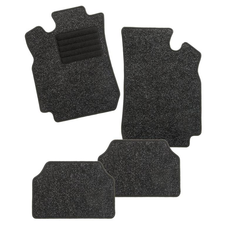 CarFashion BasicRips B02, Auto Fussmatte mit Einfachrippe in anthrazit, vorne und hinten, ohne Mattenhalter für BMW 5er (E60), (E61) Limousine, Touring, Baujahr 07/2003-02/2007 von CarFashion