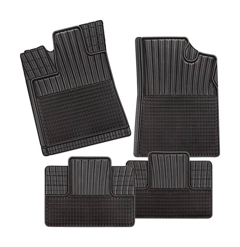 CarFashion 270951 Allwettermatte Monza AB1 | Matten Satz 4-Teilig | Tpe Gummimatte Schwarz | Semi-Passform Auto Fußmatten Set ohne Mattenhalter von CarFashion