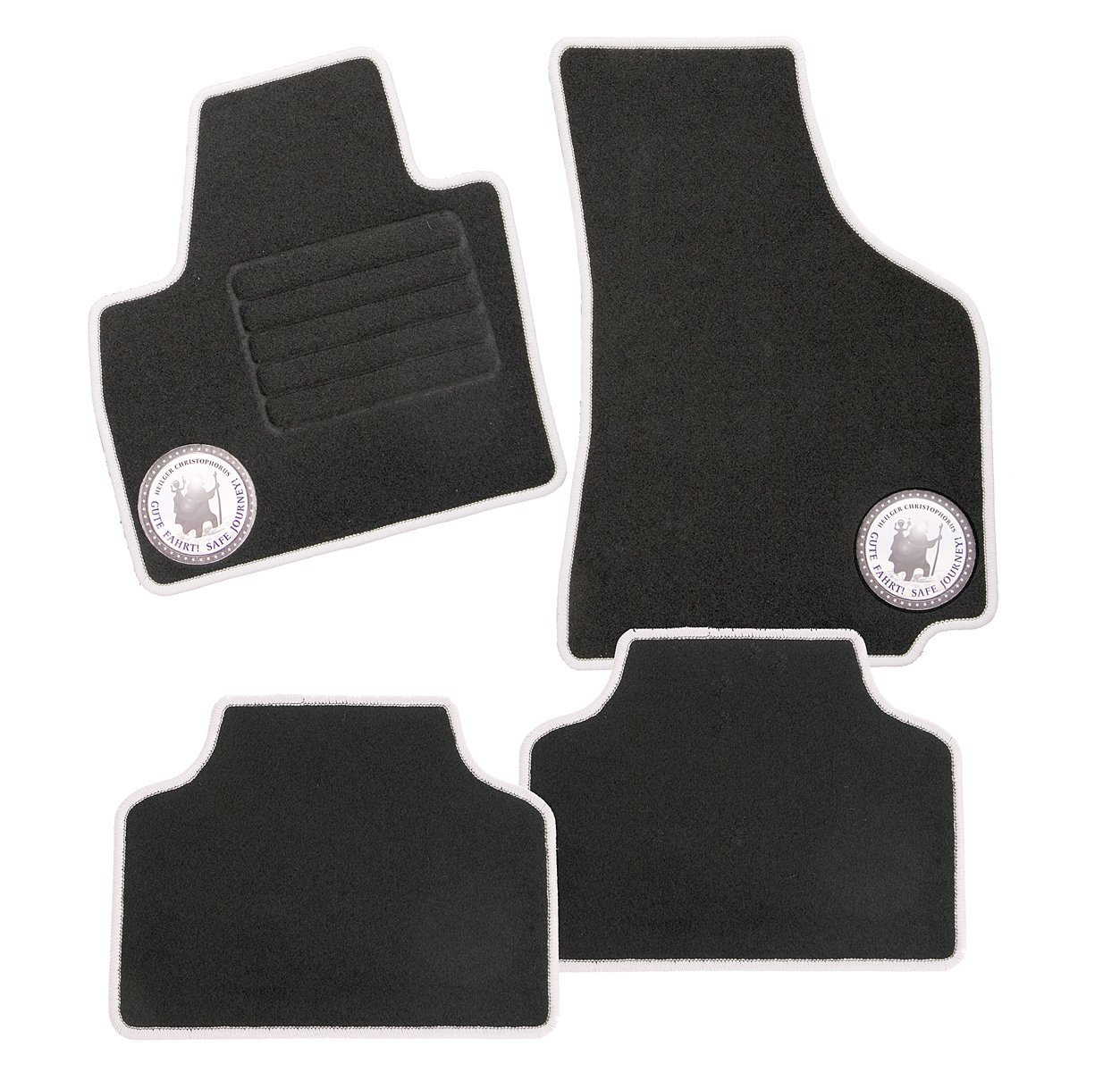 CarFashion Christophorus DS4, Auto Fussmatten Set 4-teilig in schwarz mit farbigem Christophorus Logo VLR, ohne Mattenhalter für BMW X5 (F15), Baujahr 11/2013-00/0000 CarFashion Christophorus DS4, Auto Fussmatten Set 4-teilig in schwarz mit farbigem Christophorus Logo VLR, ohne Mattenhalter für BMW X5 (F15), Baujahr 11/2013-00/0000 von CarFashion