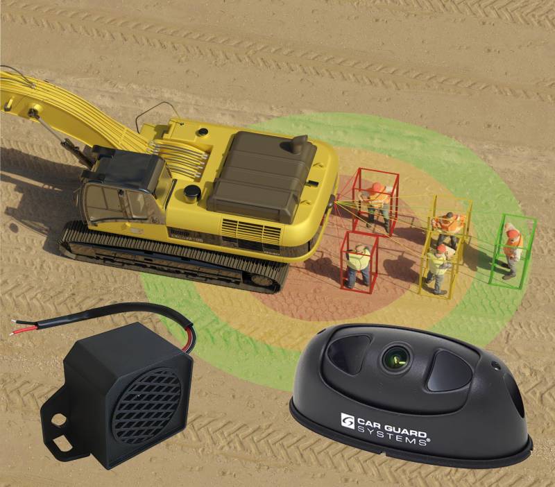 CARGUARD SYSTEMS RAV-KI Personen-Detektierungskamera mit künstlicher Intelligenz, mit Fahreralarmierung über Alarmlautsprecher, Full-HD 1080p von CARGUARD SYSTEMS