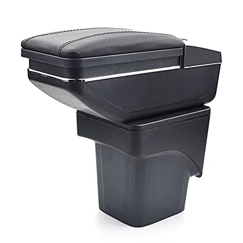 Armlehne Mittelarmlehne Konsole Gleiten Mittelkonsole Aufbewahrungsbox Schwarz Kompatibel mit Ford Focus 2 II 2004-2012 von CarJoy