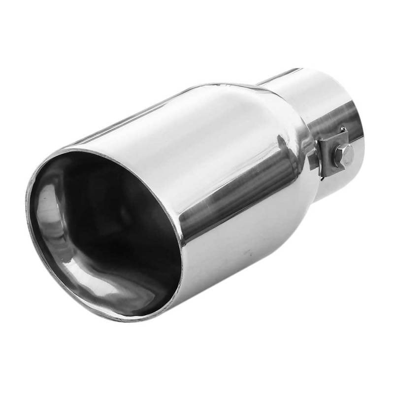 Universell Auspuffblende Oval Endrohr Edelstahl Auto Endrohrblenden Auspuffendrohr Auspuffrohr Tuning Schalldampf Blende Sport Rund Chrom Auspuffspitzen von CarJoy