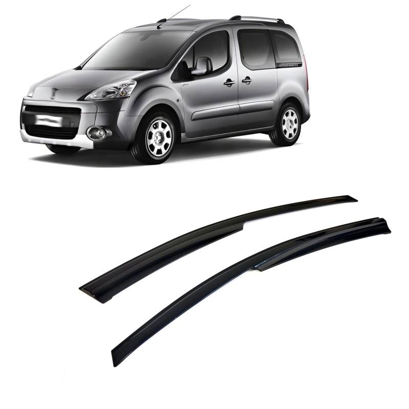 CarJoy Windabweiser Luftabweiser Regenabweiser Seitenfensterabweiser Kompatibel mit Peugeot Partner Tepee 2008-2017 Autofenster Regenschutz Regenabweiser Anklebbare Deflektoren 2 Stück von CarJoy