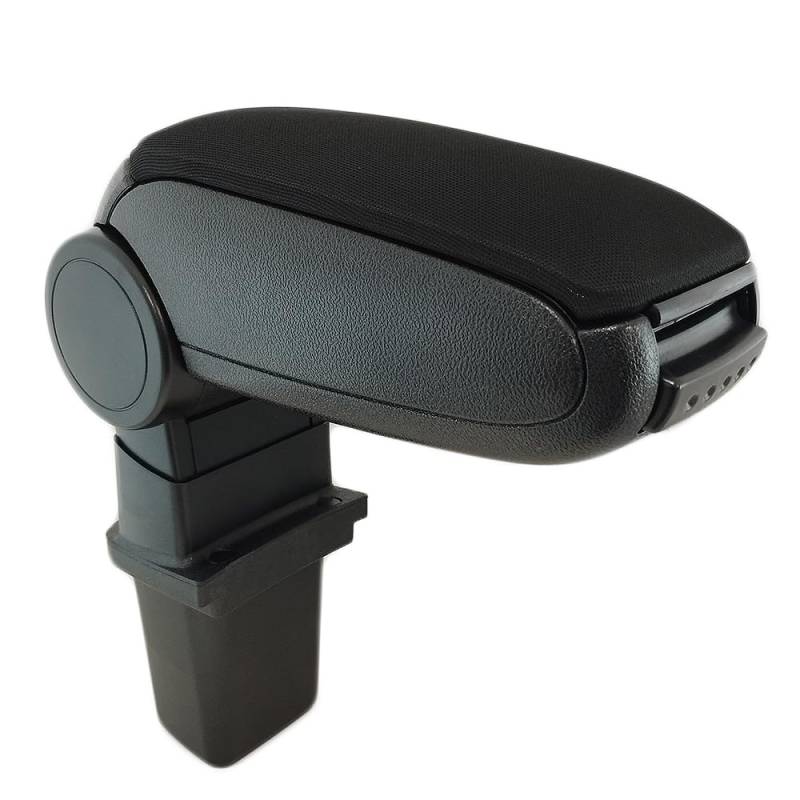 Mittelarmlehne Armlehne Konsole Mittelkonsole Auto Aufbewahrungsbox Kompatibel Mit Honda Fit/Jazz 2008-2013 Textil Schwarz von CarJoy