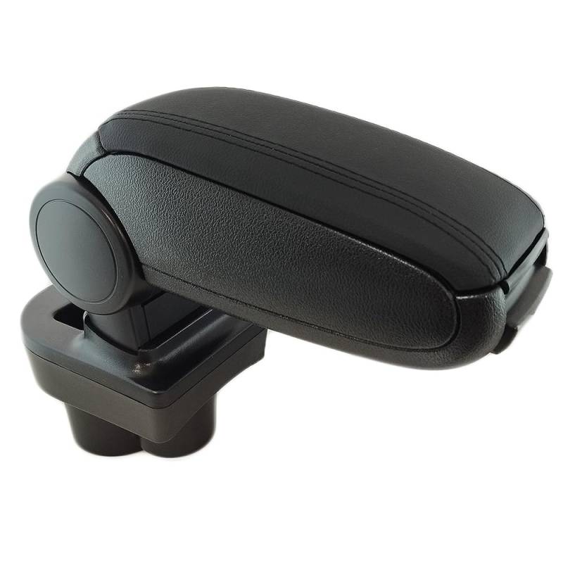 Mittelarmlehne Armlehne Konsole Mittelkonsole Auto Aufbewahrungsbox Kompatibel Mit Skoda Rapid 2012-2023 Kunst Leder Schwarz von CarJoy