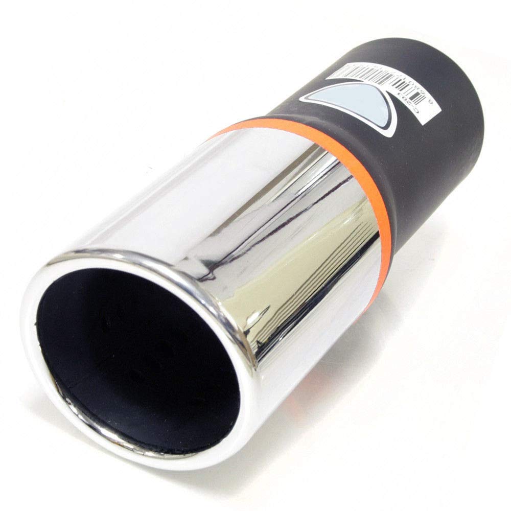 Universell Auspuffblende Rund Endrohr Auspuff Edelstahl Auto Endrohrblenden Auspuffendrohr Tuning Schalldampf Blende Sport Chrom 60 mm von CarJoy