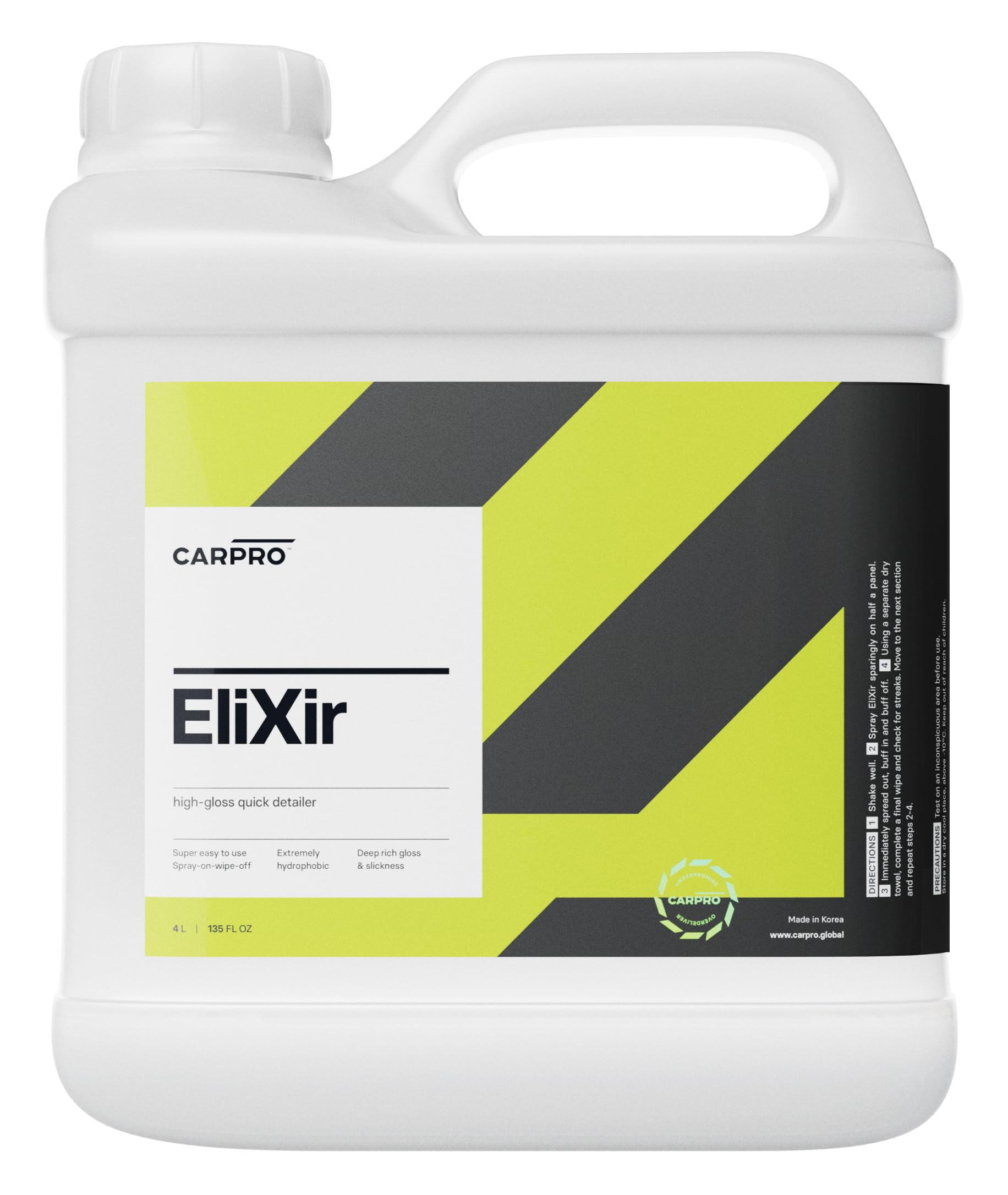 CARPRO Elixir Quick Detailer – Quick Detail bietet eine schnelle Schicht von Tiefe, Glanz und hydrophober Energie – 4 Liter von CarPro