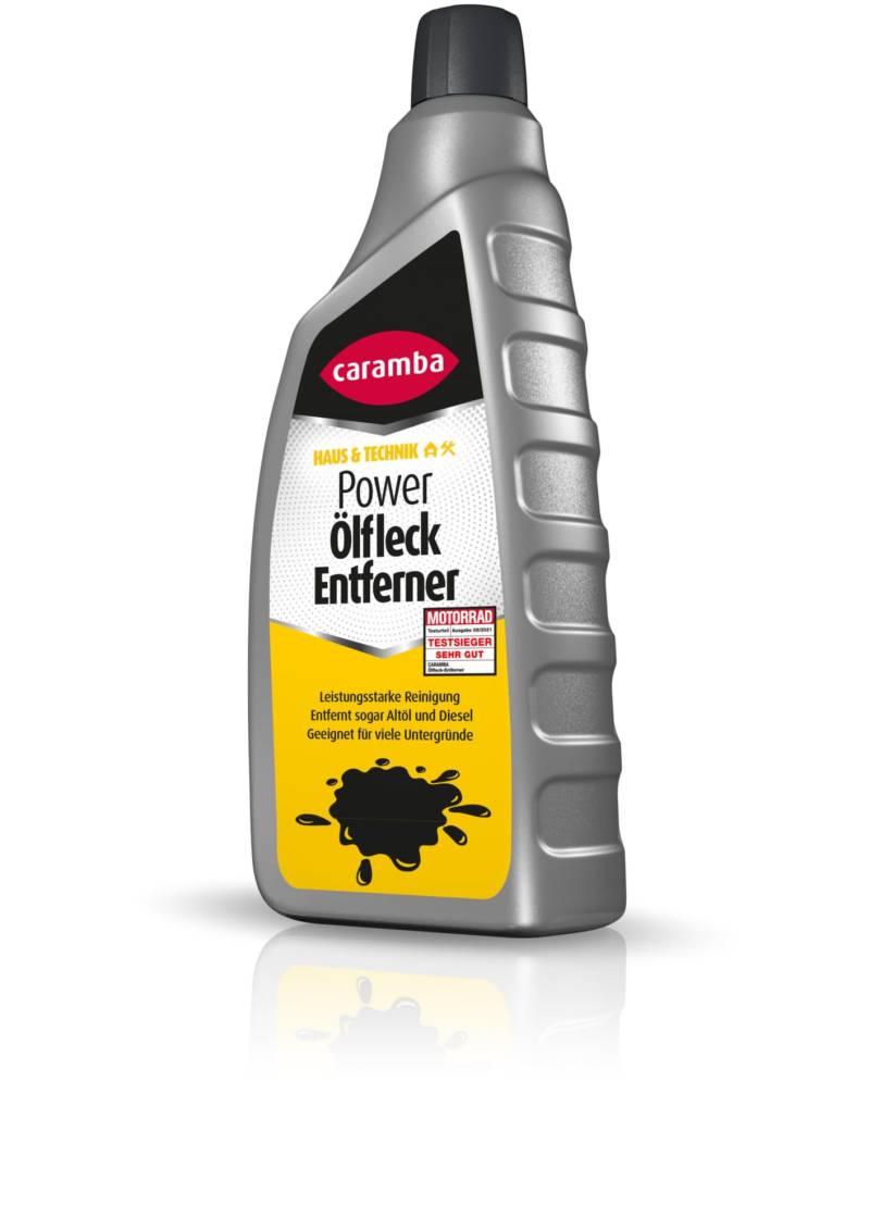 Caramba Power Ölfleck Entferner (1 l) – starkes Reinigungsmittel gegen Ölflecken – mühelose Reinigung von Garagenboden, Auffahrt, Gehweg und mehr von Caramba