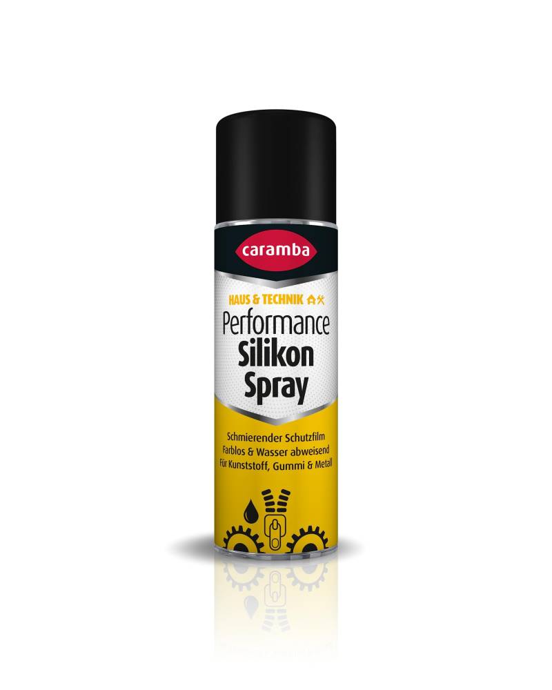 Caramba Performance Silikon Spray, Gleitspray zum Pflegen und Schützen, Schmieröl für Kunststoff, Gummi und Metall, Farblos und Geruchsarm, 300 ml von Caramba