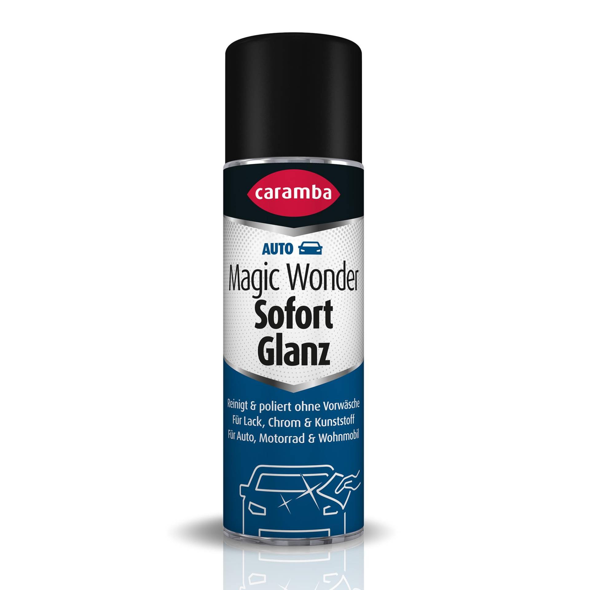 Caramba Magic Wonder Sofort Glanz, Reiniger für glatte Oberflächen, Autopolitur und -pflege, für Lacke, Chrom und Kunststoff, 250 ml von Caramba