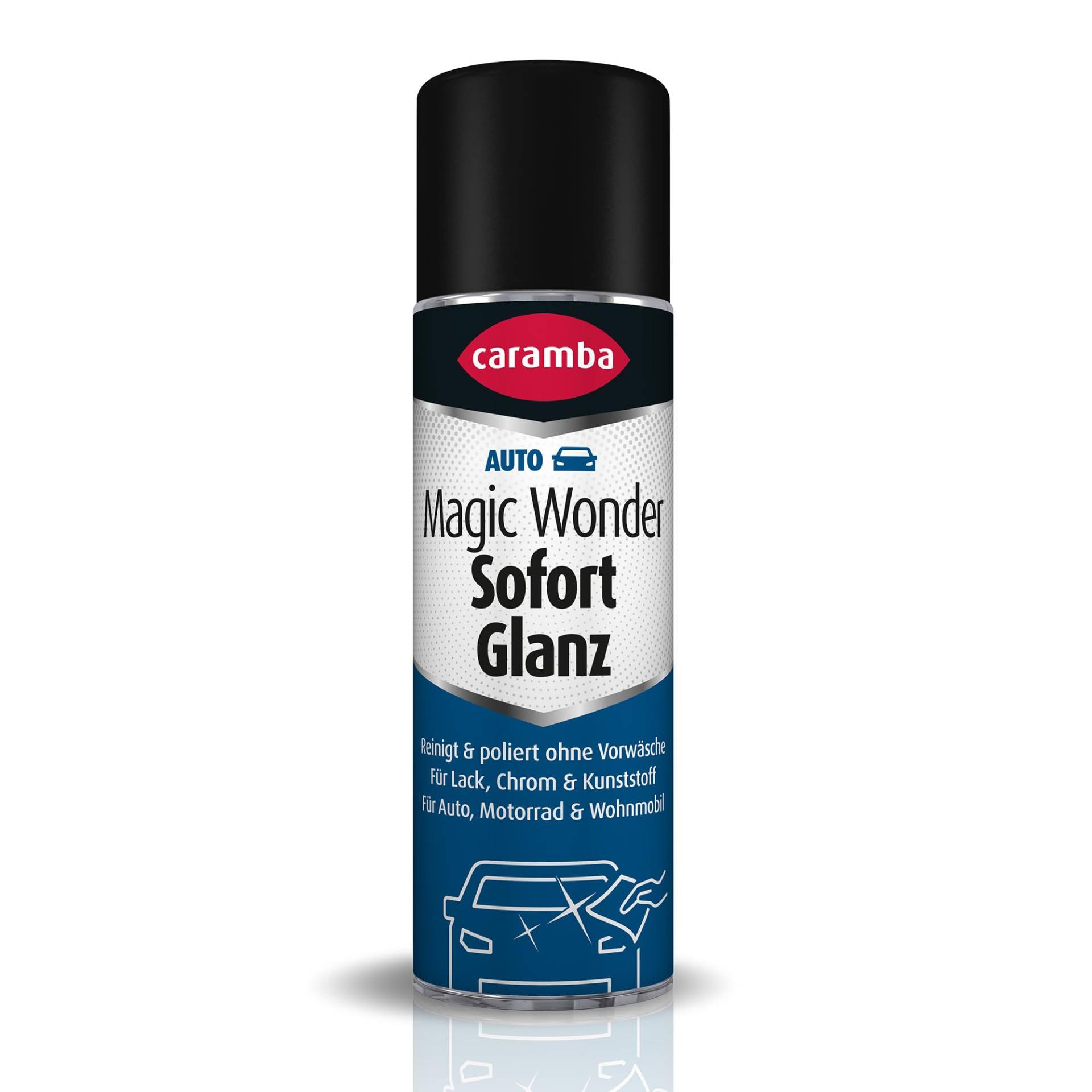 Caramba Magic Wonder Sofort Glanz (250 ml) – Lackpflege Politur für strahlenden Glanz in wenigen Sekunden – Zweirad- und Autopflege mit Carnauba Wachs für lackierte Flächen von Caramba