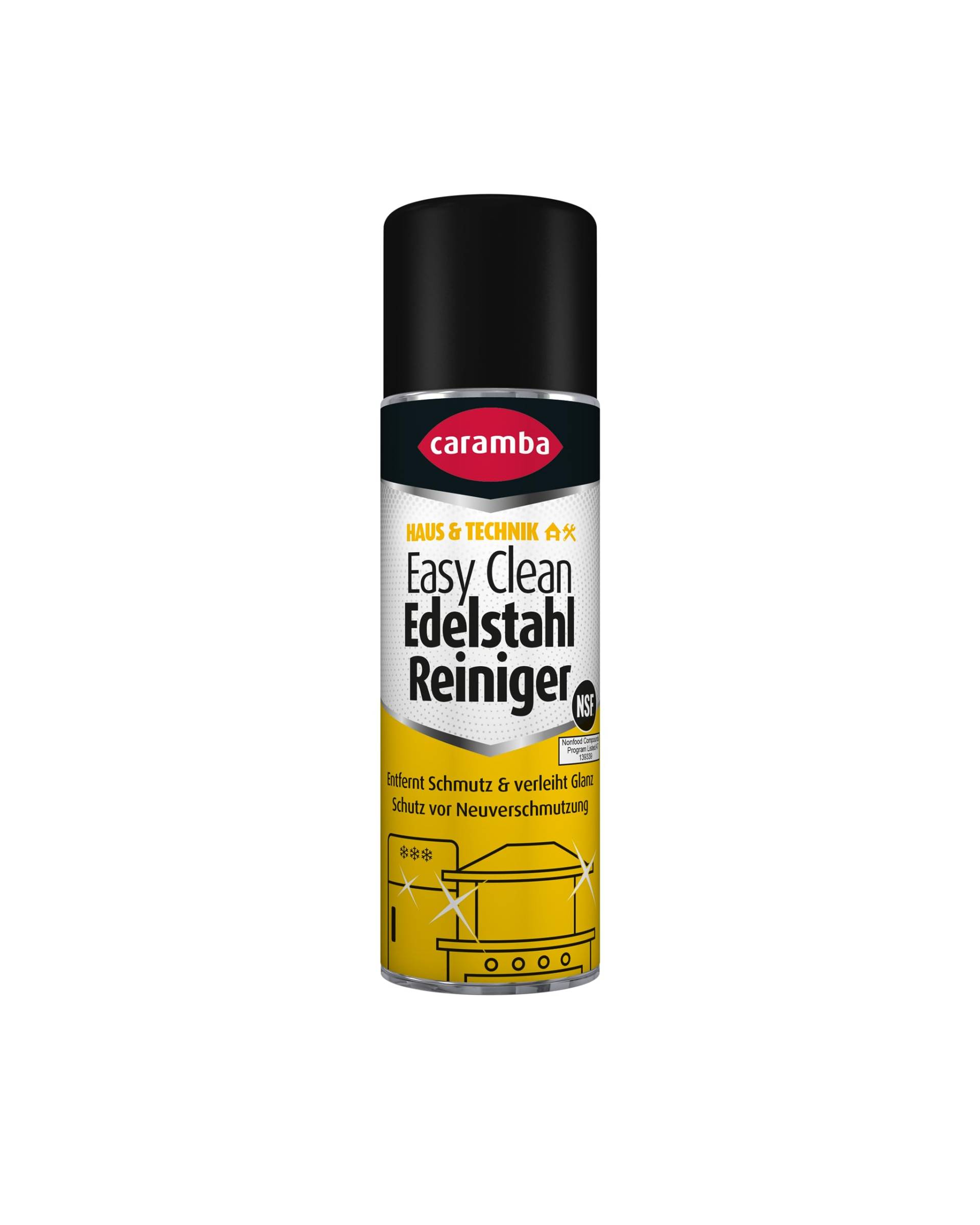 Caramba Easy Clean Edelstahl Reiniger, Reinigungs- und Pflegespray für Metalloberflächen, für Küche, Grill und Werkstatt, Löst Fett, Kalk und mehr, 250 ml Caramba Easy Clean Edelstahl Reiniger, Reinigungs- und Pflegespray für Metalloberflächen, für Küche, Grill und Werkstatt, Löst Fett, Kalk und mehr, 250 ml von Caramba