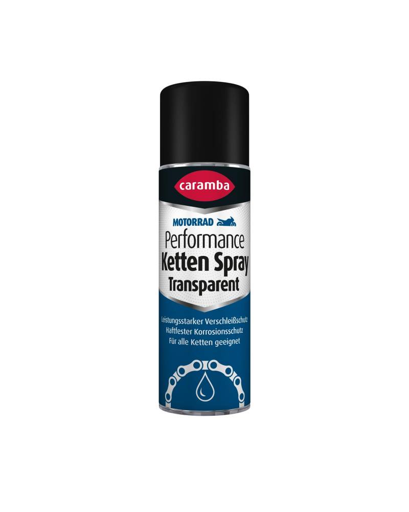 Caramba Performance Ketten Spray Transparent, Kettenfett für Motorräder, Sprühfett mit Verschleiß- und Korrosionsschutz, O-, X-, Z-Ring, 300 ml von Caramba