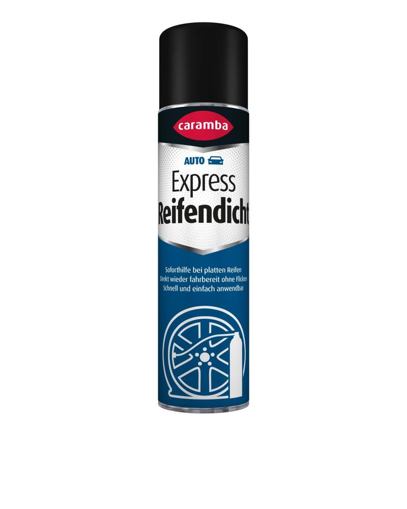 Caramba Express Reifendicht, Pannenhilfespray für alle Reifentypen, Reifendichtmittel für Auto, Fahrrad und Motorrad, 400 ml von Caramba