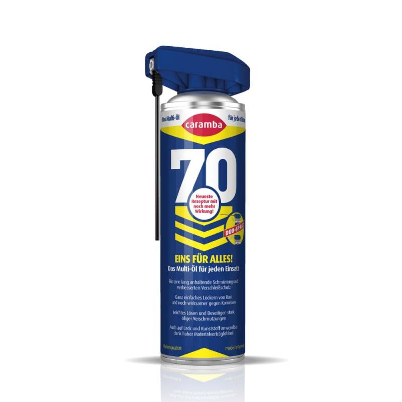 Caramba 70, Multifunktionsspray, Schmiermittel und Rostlöser, Sprühöl mit Verschleiß- und Korrosionsschutz, Dualer Sprühkopf, 500 ml von Caramba
